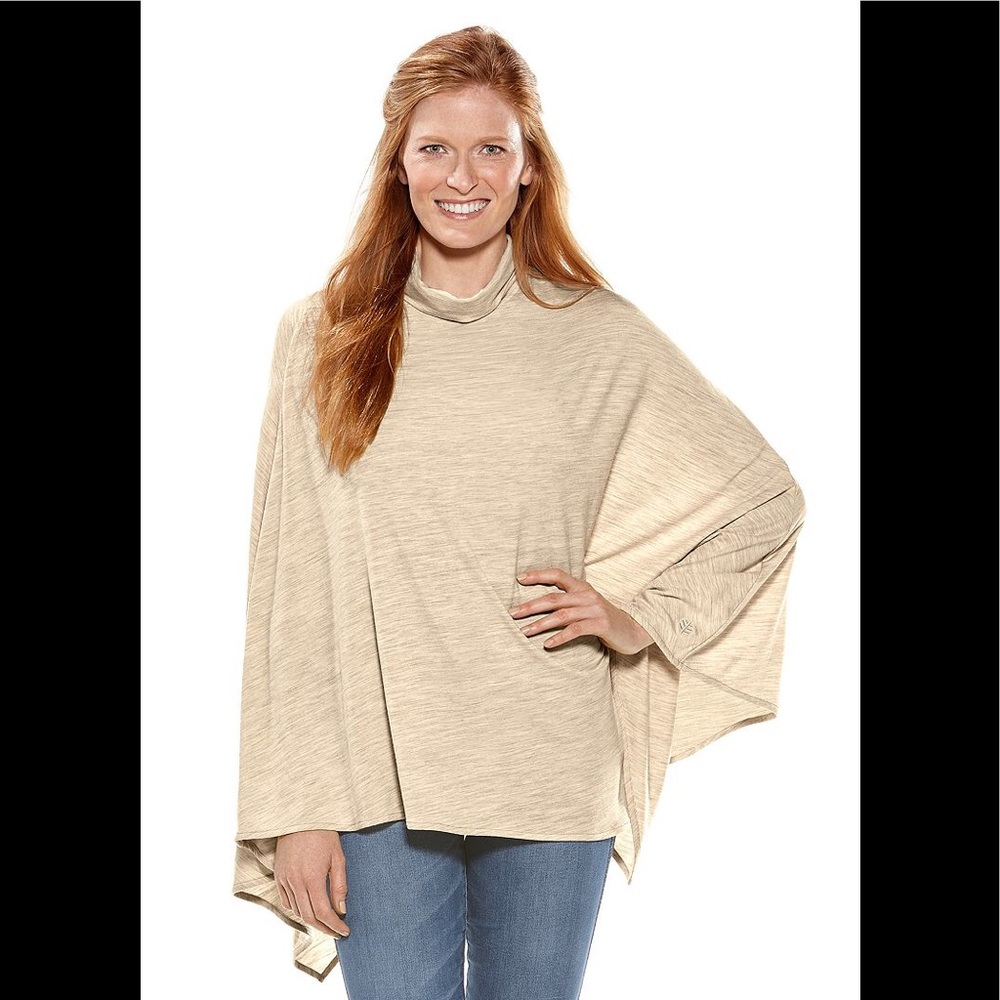 Women Merino Poncho UPF 50+